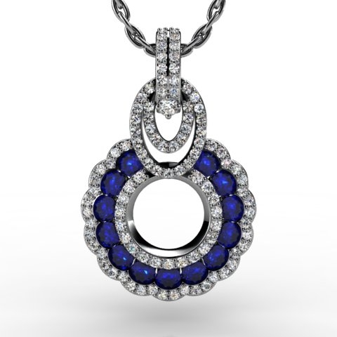 18k White Gold Pendant 1.902ct - 2300967-1-18kw